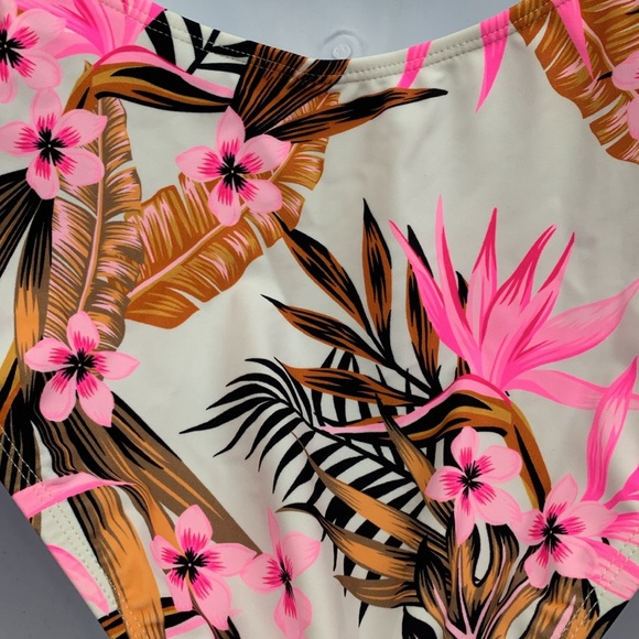 Salt + Cove Women's Tropic Time Knot-Front Front-Cutout Swimsuit Size M - Picture 4 of 10